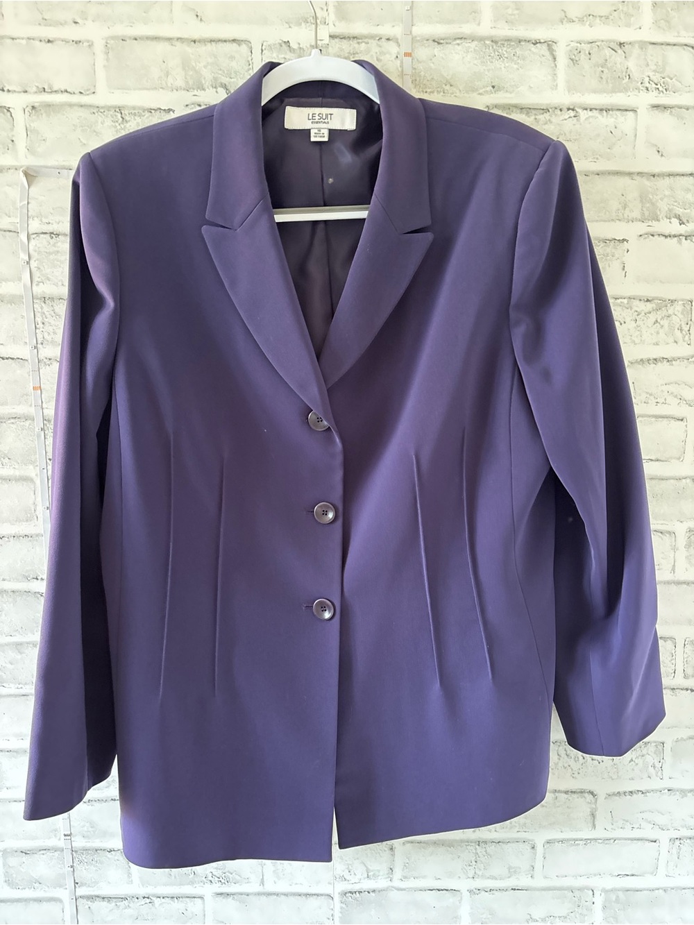 Le Suit Dark Purple Women's Tailored Blazer Jacket
